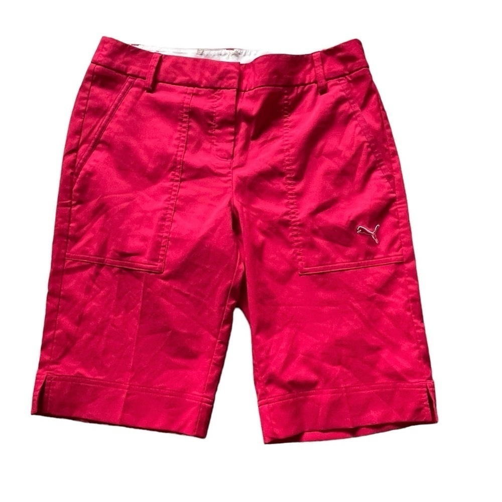 Puma Shorts Pink Pounce Bermuda Golf Moisture Wicking Size 6